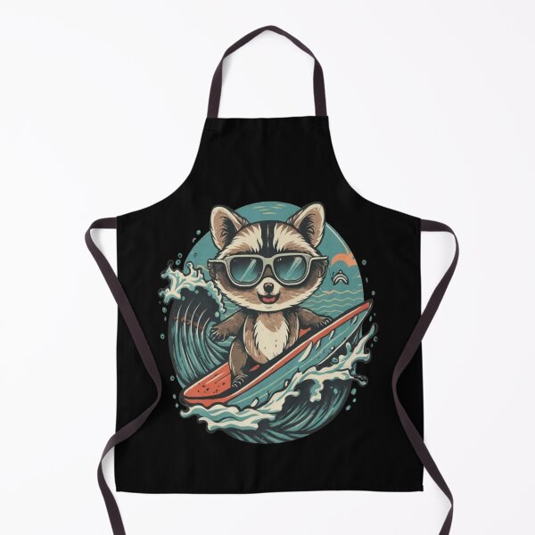 Item preview, Surfing raccoon riding a board designed and sold by SaNNty.