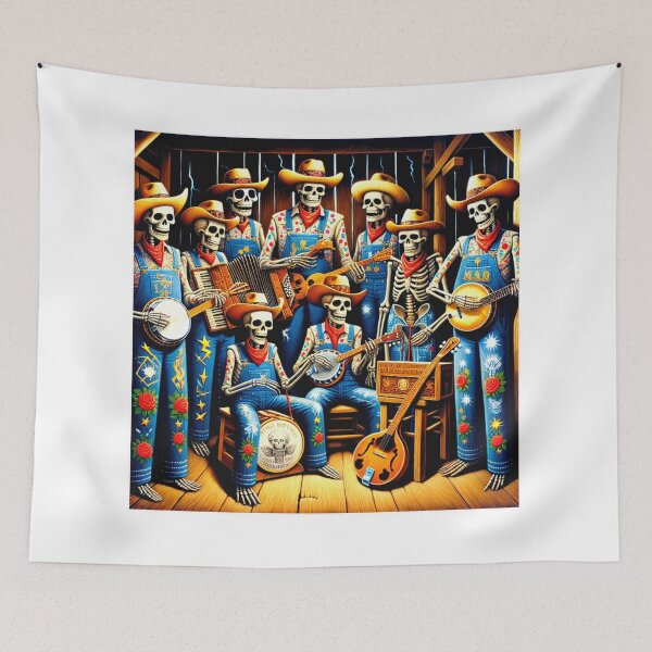 Item preview, Old Country Dead Skeletons Jamming In a Barn designed and sold by HippieFarms11.