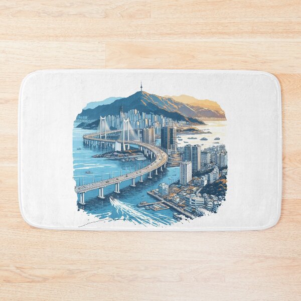 Item preview,  from Dongbaek Island in Haeundae and extending all the way to Gwangan Bridge.  designed and sold by PaintMeWorld.