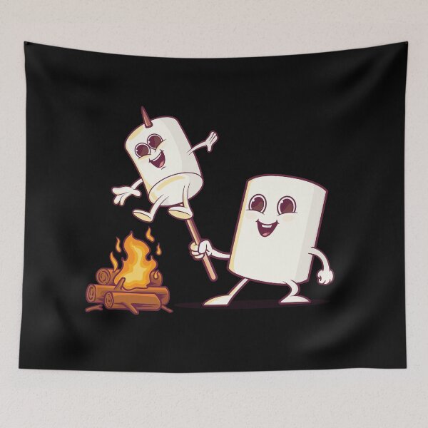 Item preview, Toasting marshmallows fun - funny marshmallows designed and sold by messy-nessie.
