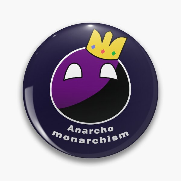 Item preview, Anarcho Monarchism Polcompball designed and sold by NaNaSpaceStore.