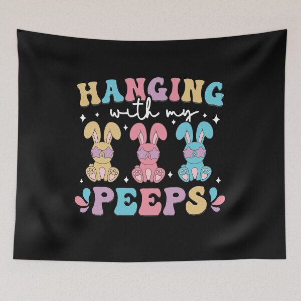 Item preview, Hanging with my peeps happy easter bunny designed and sold by Pitchou07.