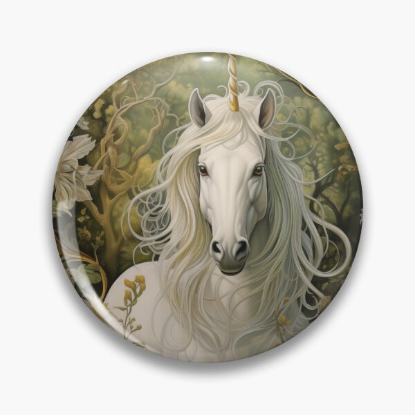 Item preview, Divine Unicorn in a garden of flowers. designed and sold by ArtbyJanineTate.