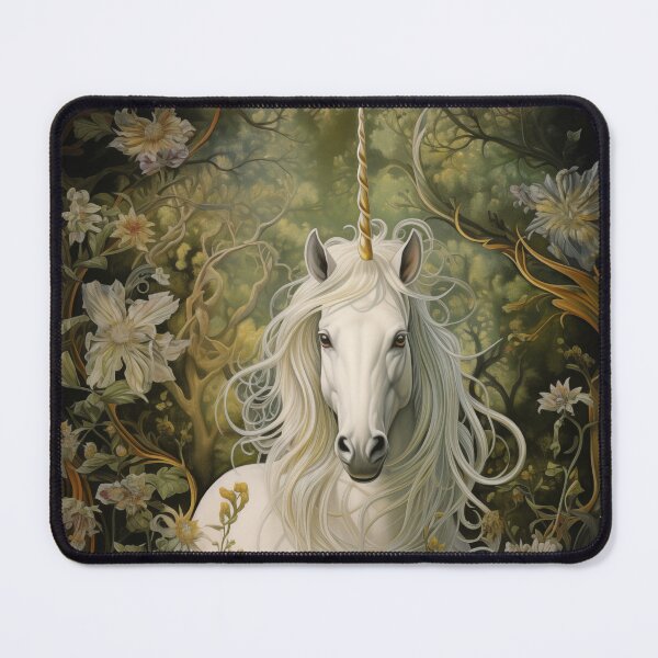 Item preview, Divine Unicorn in a garden of flowers. designed and sold by ArtbyJanineTate.