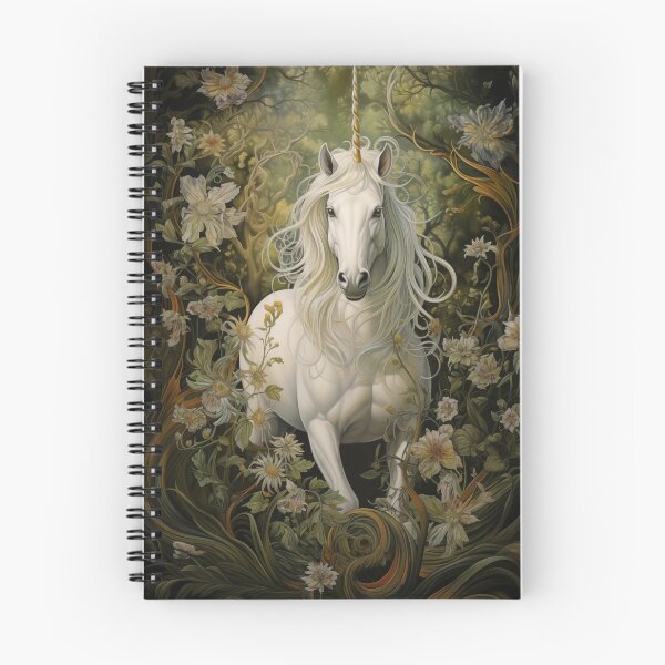 Item preview, Divine Unicorn in a garden of flowers. designed and sold by ArtbyJanineTate.
