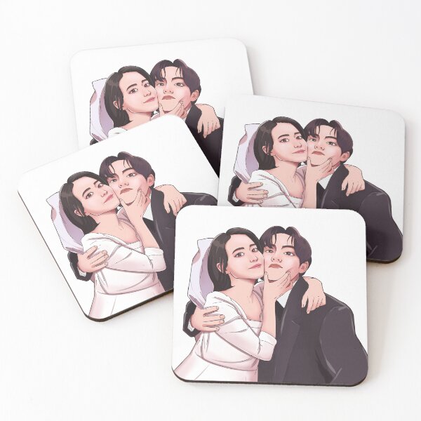 Item preview, kpop korean singer couple love wins song illustration 2 designed and sold by kimrora.
