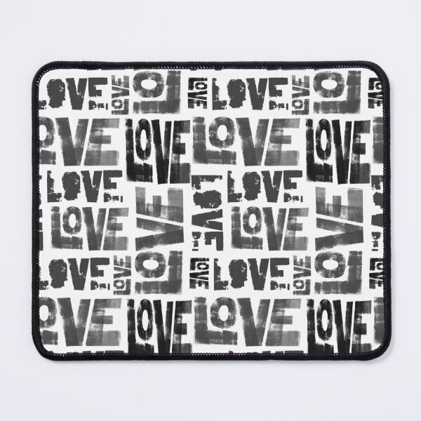 Item preview, Love Graffiti Pattern - Black and White - Love Typography designed and sold by DreamersPlan.