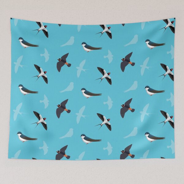 Item preview, Bird Swallow Barn Martin Cartoon Pattern designed and sold by SUPERHERON.