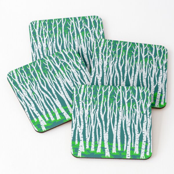 Item preview, Birch Tree Pattern Forest Nature Trees Outdoors Hiking designed and sold by GrandeDuc.