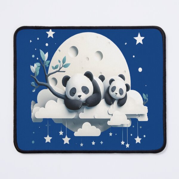 Item preview, Cute Panda Baby ,Kid Sleeping,Mom,Clouds,NIGHT,Stars designed and sold by FINALSHOP1.