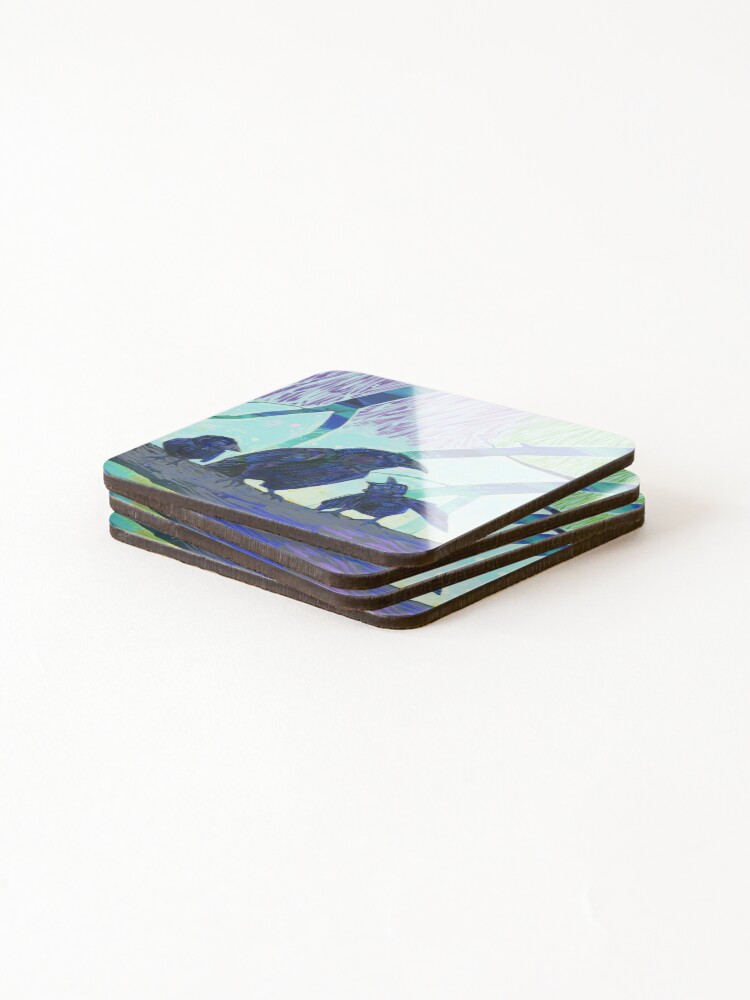 Alternate view of Crow Family Painting - 2012 Coasters (Set of 4)