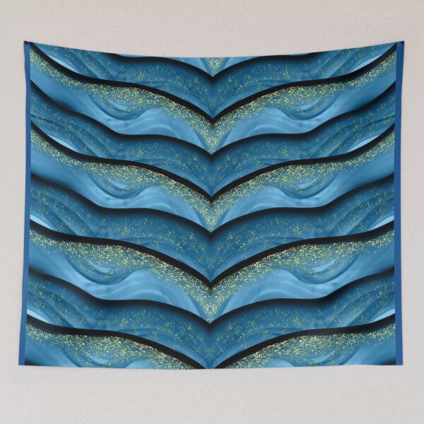 Item preview, Blue glitter line pattern designed and sold by M art & design.