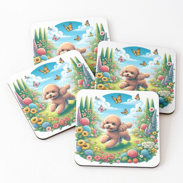 Item preview, Adorable Happy Toy Poodle in Meadow  designed and sold by toypoodlemom.