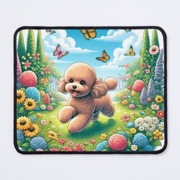 Item preview, Adorable Happy Toy Poodle in Meadow designed and sold by toypoodlemom.