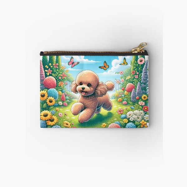 Item preview, Adorable Happy Toy Poodle in Meadow  designed and sold by toypoodlemom.