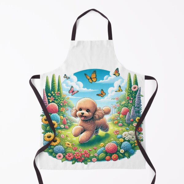 Item preview, Adorable Happy Toy Poodle in Meadow designed and sold by toypoodlemom.