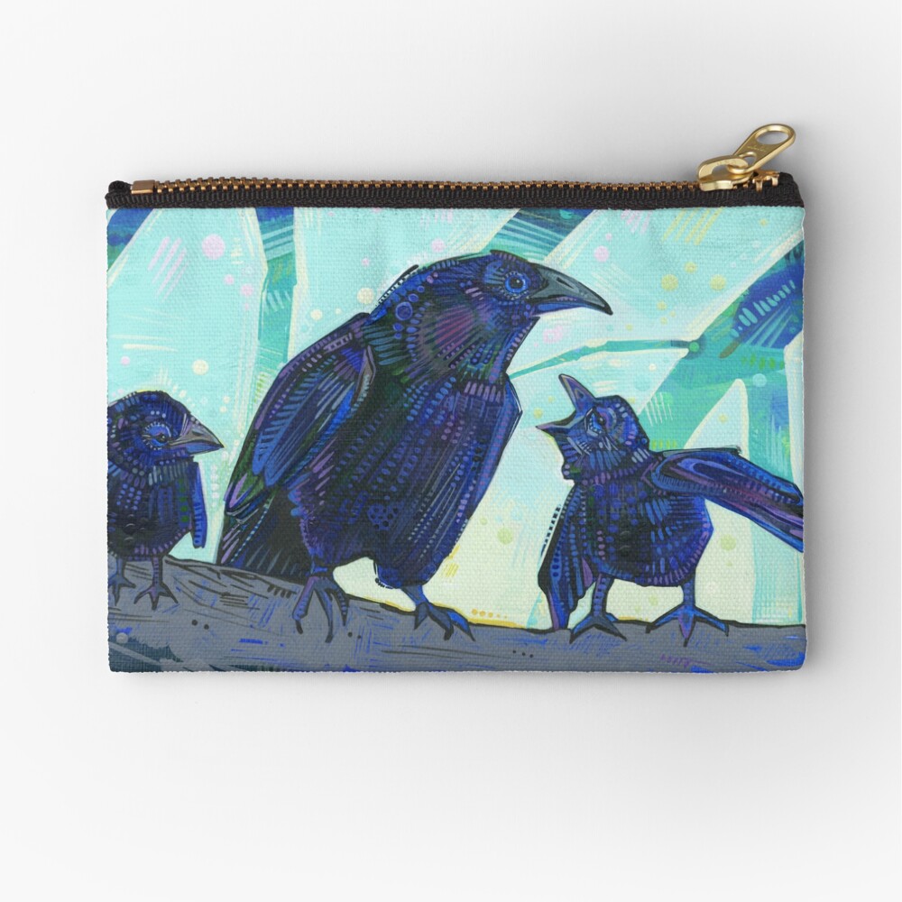 American crow painting - 2012 Zipper Pouch