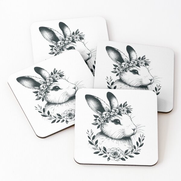 Item preview, "Elegant Easter Bunny: Floral Crown Delight" designed and sold by zzz888.
