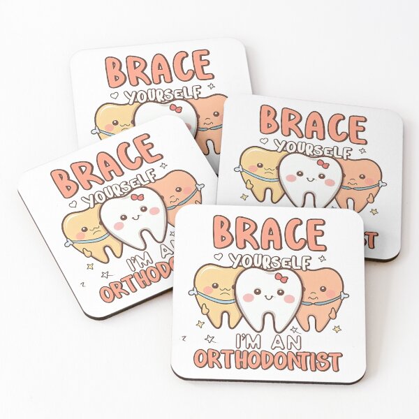 Item preview,  Brace Yourself I'm an Orthodontist Funny Quote designed and sold by Verycutethings.