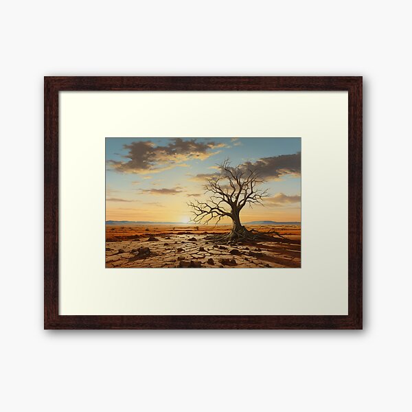 Lonely tree. Framed Art Print