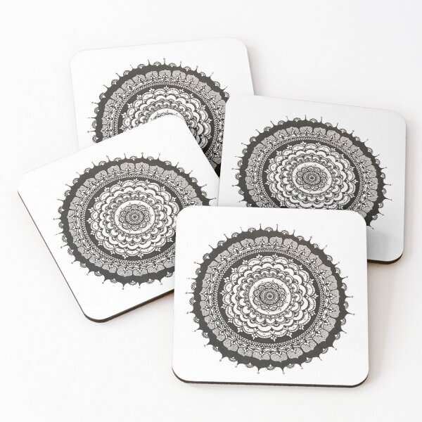 Item preview, Black fineline mandala art designed and sold by bysharni.