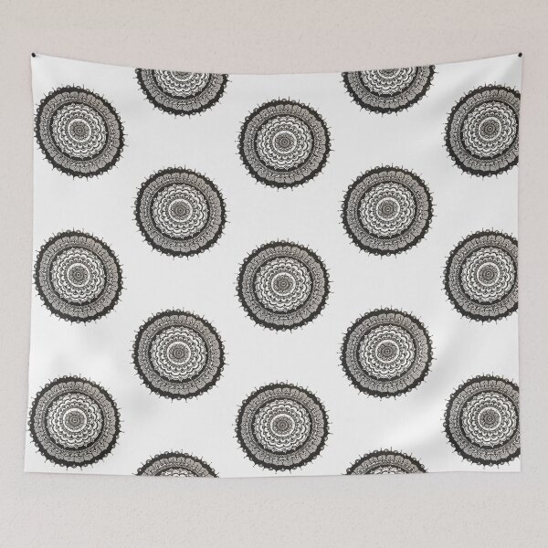 Item preview, Black fineline mandala art designed and sold by bysharni.