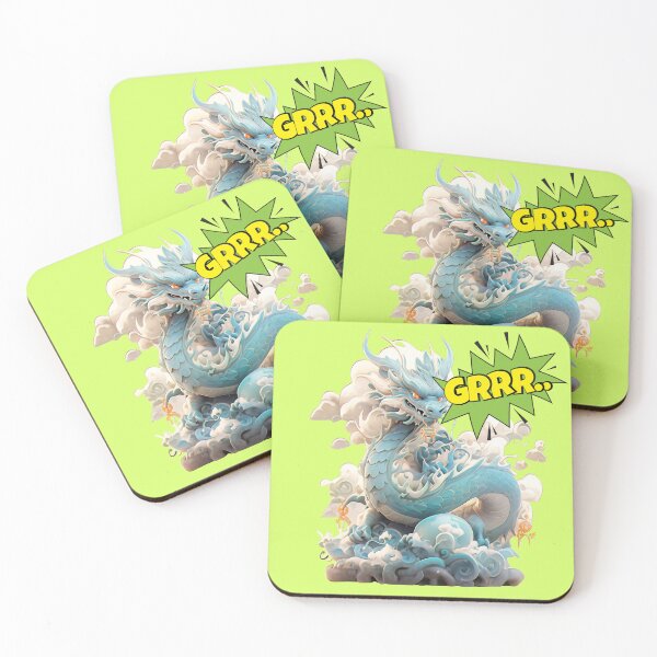 Item preview, Toy Blue Dragon with Grrr (transparent background) designed and sold by Mecha Brave Studio.