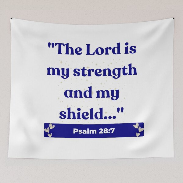 Item preview, Divine Strength: Psalm 28:7 Protection & Shield Christian Theme  designed and sold by ebocraft.