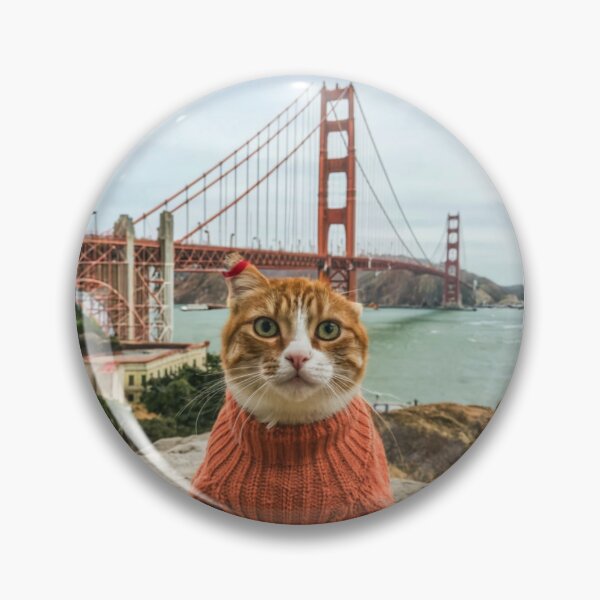 Item preview, Golden Gate Cat Selfie - Hilarious Feline Photography at San Francisco's Iconic Bridge designed and sold by CatMemesWorld.