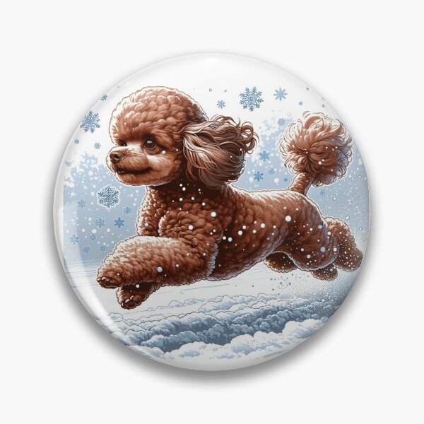 Item preview, Toy Poodle Dog in Snow designed and sold by toypoodlemom.