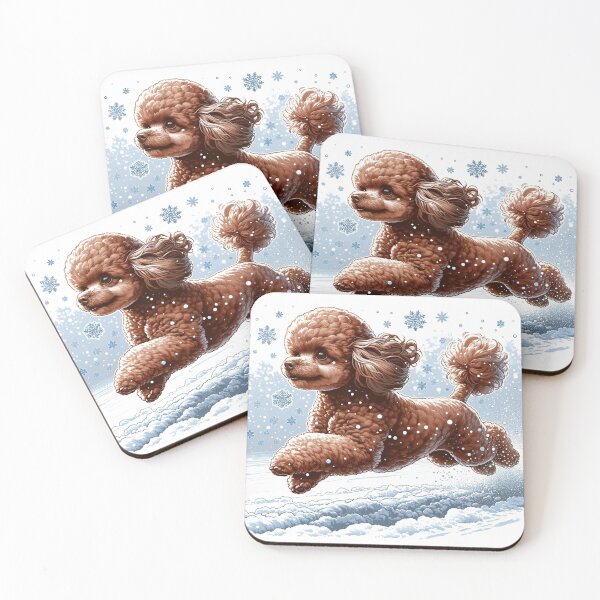 Item preview, Toy Poodle Dog in Snow designed and sold by toypoodlemom.