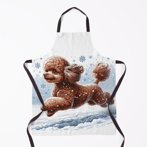 Item preview, Toy Poodle Dog in Snow designed and sold by toypoodlemom.