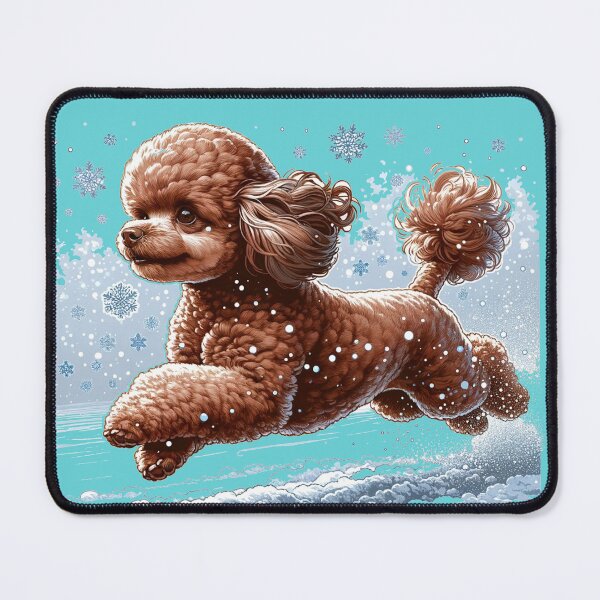 Item preview, Toy Poodle Dog in Snow designed and sold by toypoodlemom.