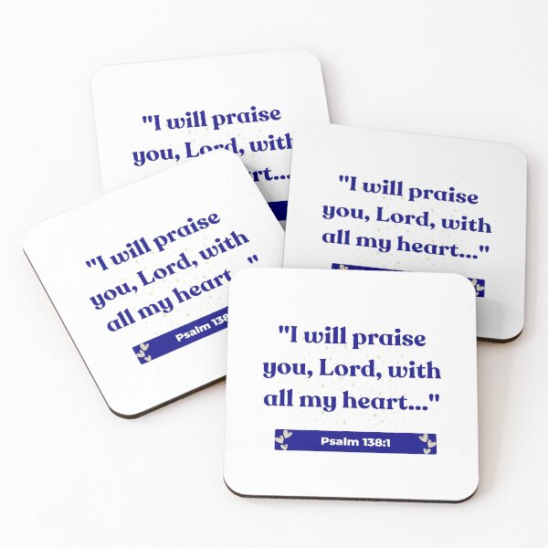 Item preview, Heartfelt Praise: Psalm 138:1 True Worship Christian Theme designed and sold by ebocraft.