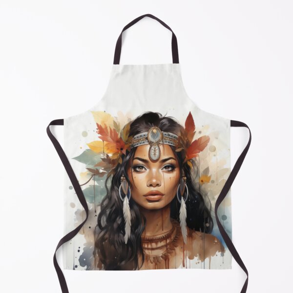 Item preview, Young Native American woman adorned with the symbols of her tribe designed and sold by cristina1001.