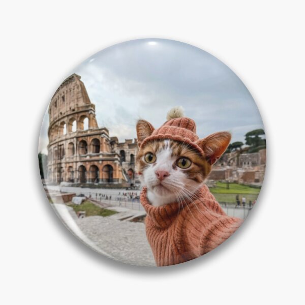 Item preview, Meowsterpiece at the Colosseum: Hilarious Cat Selfie designed and sold by CatMemesWorld.
