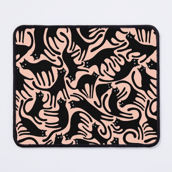 Item preview, Curious Black Cats on Peachy Pink designed and sold by littleclyde.