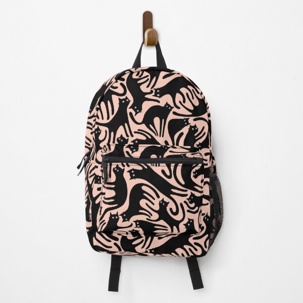 Item preview, Curious Black Cats on Peachy Pink designed and sold by littleclyde.