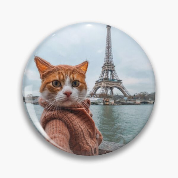 Item preview, Paris Purrfection: Hilarious Cat Selfie - Trending Funny Feline Art 2024 designed and sold by CatMemesWorld.