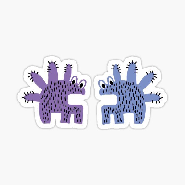 Little hairy monsters Sticker