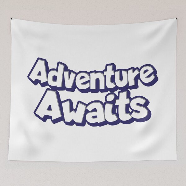 Item preview, Adventure Awaits text Sicker designed and sold by Sticktle.