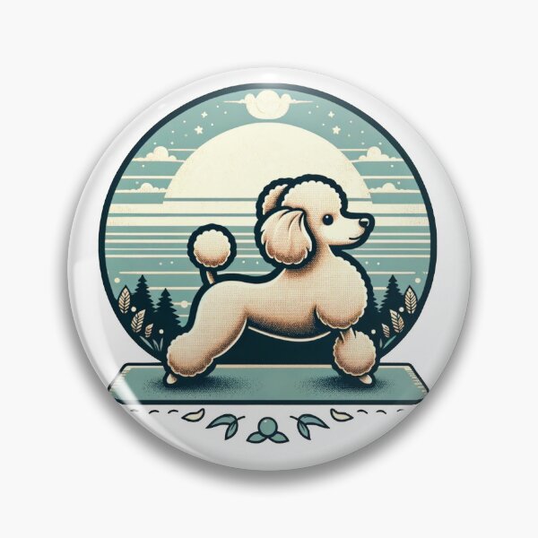 Item preview, Toy Poodle in Yoga Pose designed and sold by toypoodlemom.