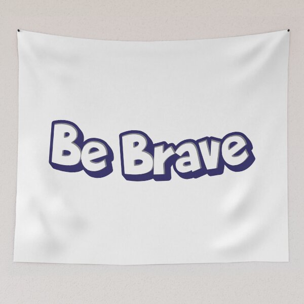 Item preview, Be Brave text sicker designed and sold by Sticktle.