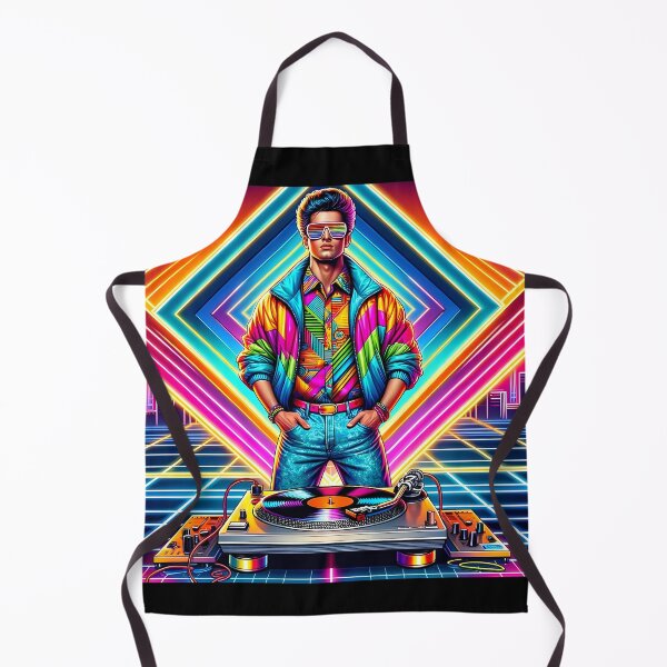 Item preview, Neon Retro DJ – Vibrant 80s Music Explosion designed and sold by M-ormin.