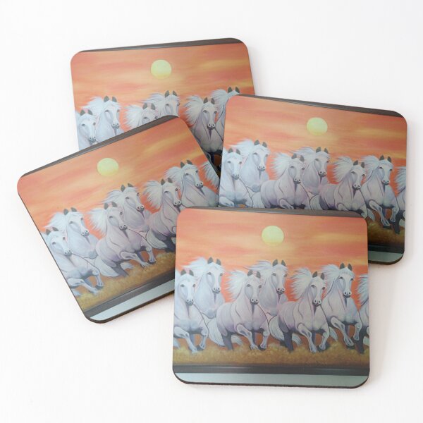 Item preview, Seven horses good luck painting  designed and sold by Artrosecreative.