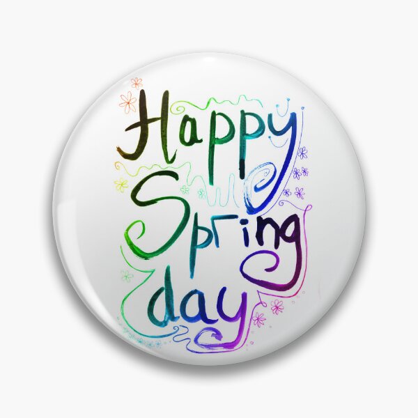 Item preview, Happy Spring Day watercolor lettering | Happy Spring Day watercolor painting handlettering designed and sold by lausn.