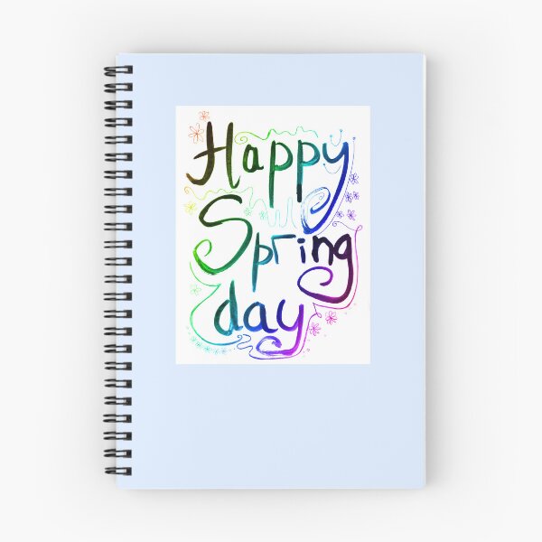Item preview, Happy Spring Day watercolor lettering | Happy Spring Day watercolor painting handlettering designed and sold by lausn.