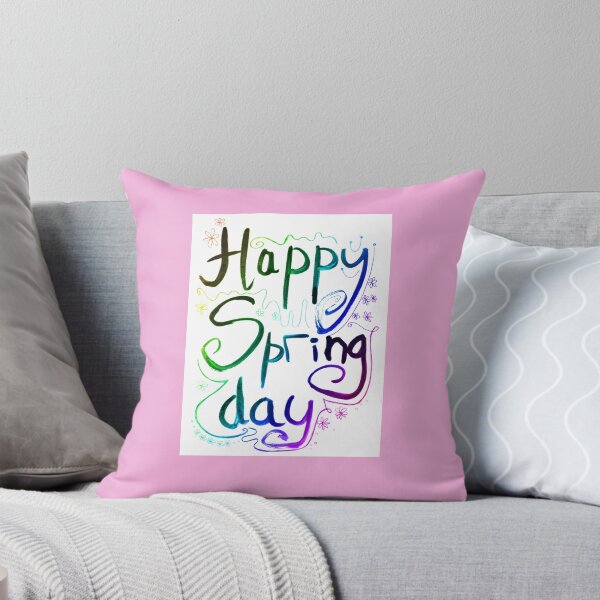 Item preview, Happy Spring Day watercolor lettering | Happy Spring Day watercolor painting handlettering designed and sold by lausn.