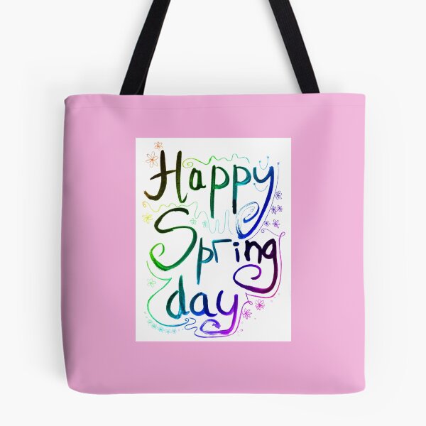 Item preview, Happy Spring Day watercolor lettering | Happy Spring Day watercolor painting handlettering designed and sold by lausn.