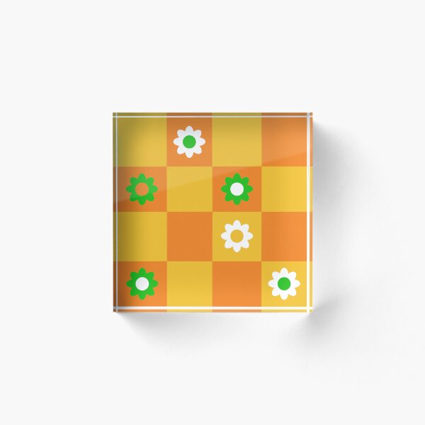 Aperçu de l'œuvre Fleurs et dames orange, blanches et vertes créée et vendue par Kate Bick.